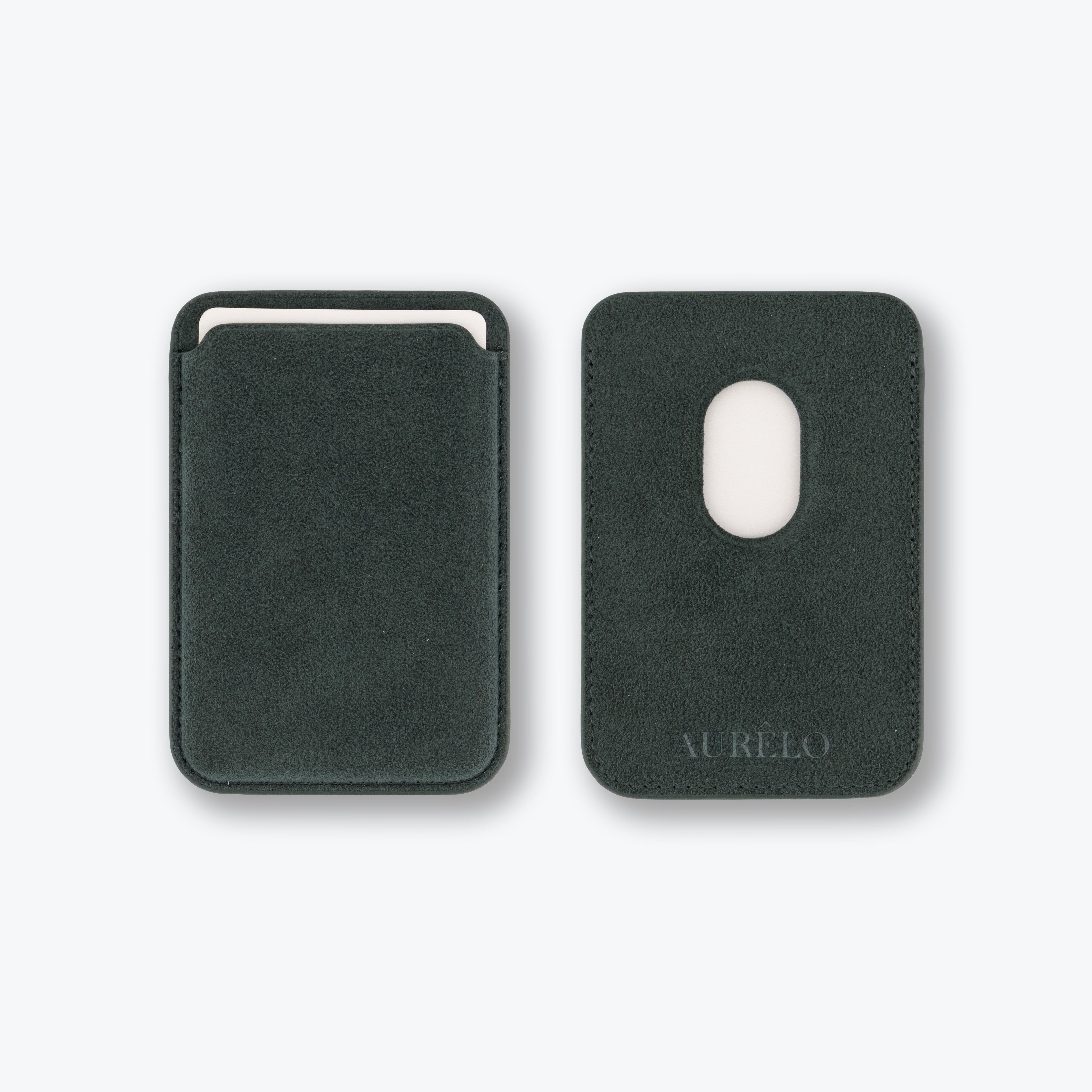 Alcantara MagSafe Phone Cardholder - Evergreen