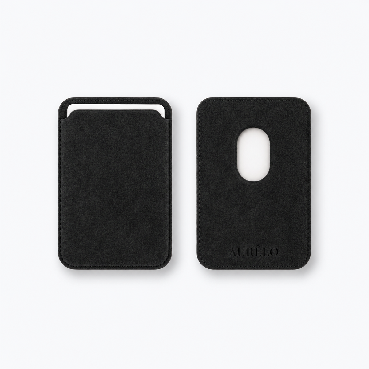 Alcantara MagSafe Phone Cardholder - Onyx