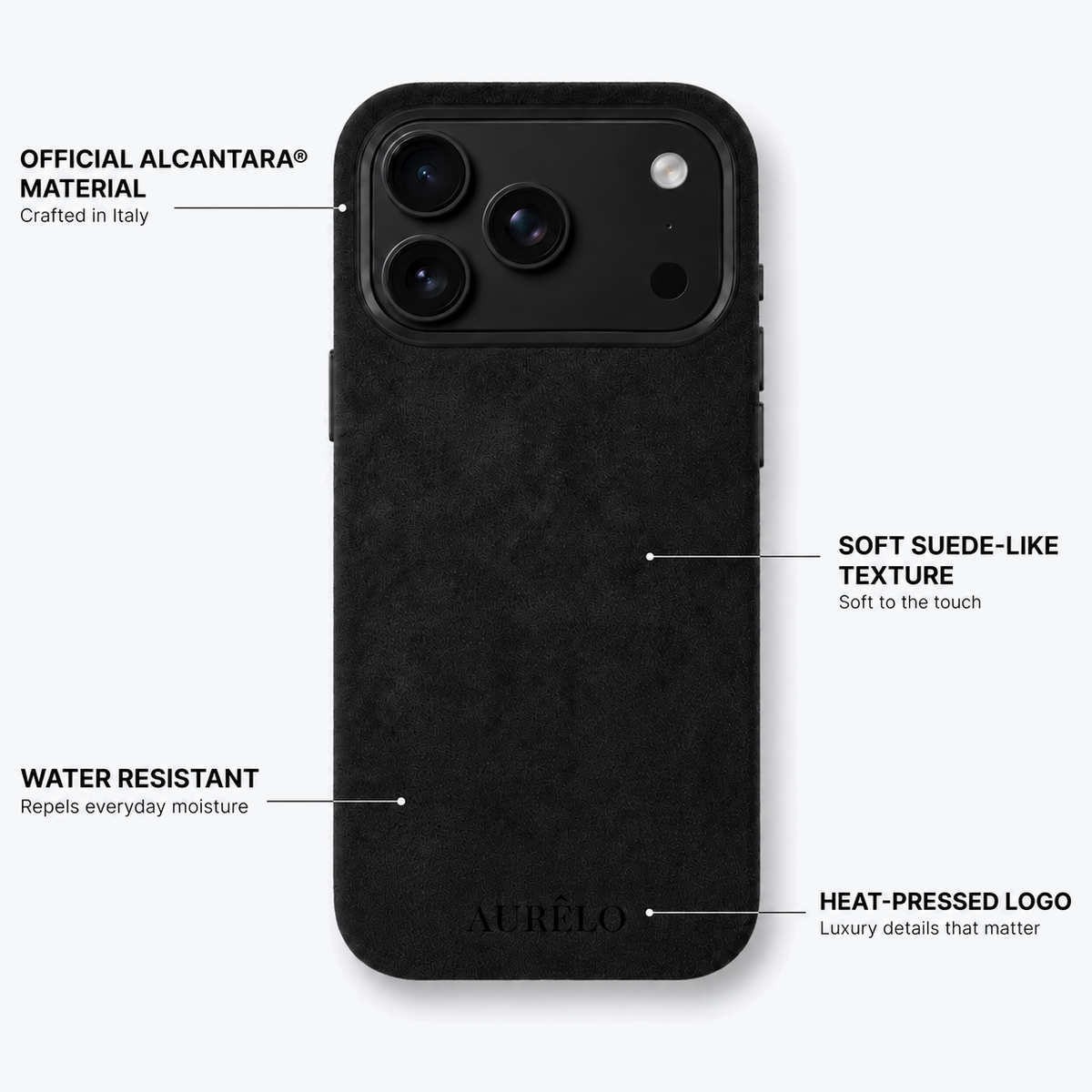 Alcantara Case - Onyx - iPhone 18 Pro Max